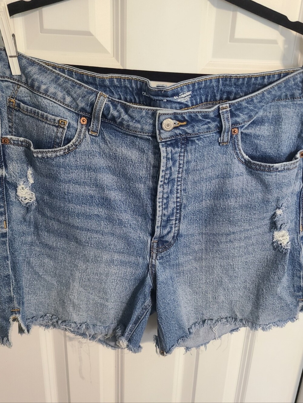 Old Navy Light Blue Distressed Denim Cutoff Shorts